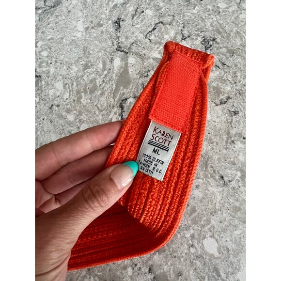 Vintage Karen Scott Braided Belt Vibrant Orange Size Medium Large JL - Picture 6 of 10